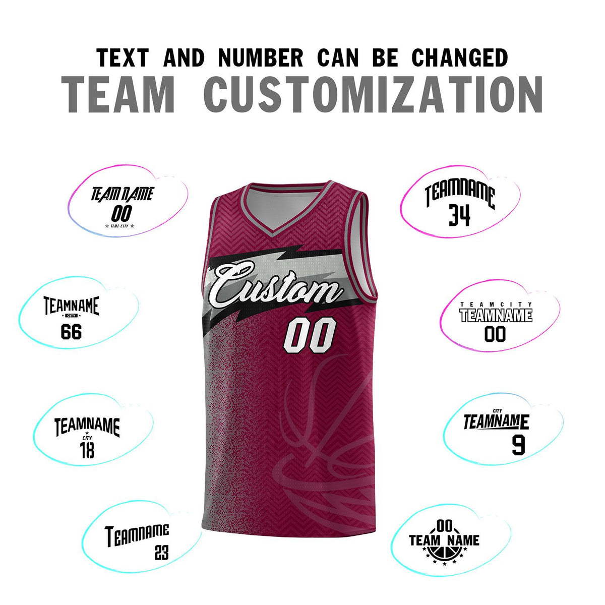 Custom Crimson Dot Scatter Graffiti Pattern Sports Uniform Basketball Jersey|KXKSHOP