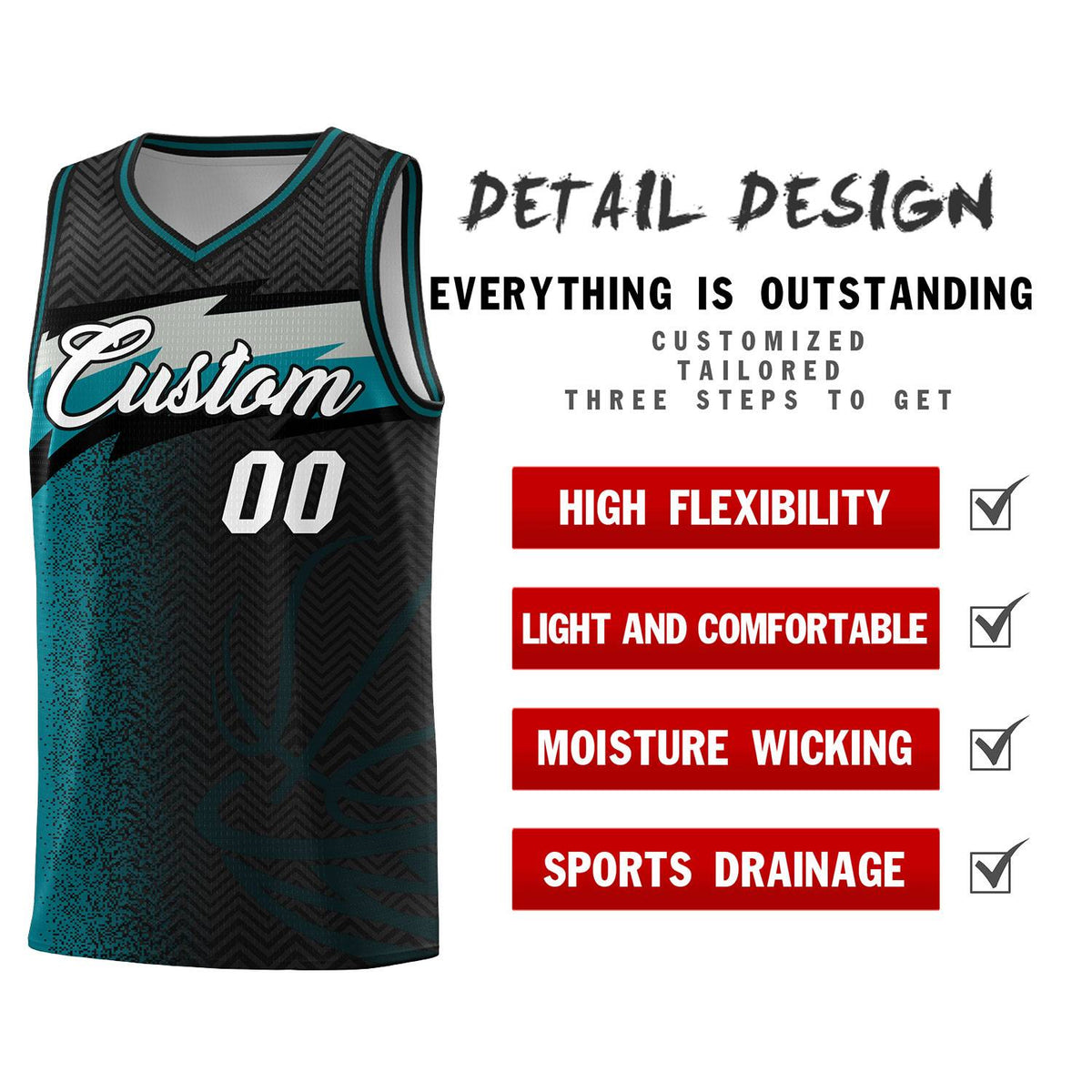 Custom Black Dot Scatter Graffiti Pattern Sports Uniform Basketball Jersey|KXKSHOP