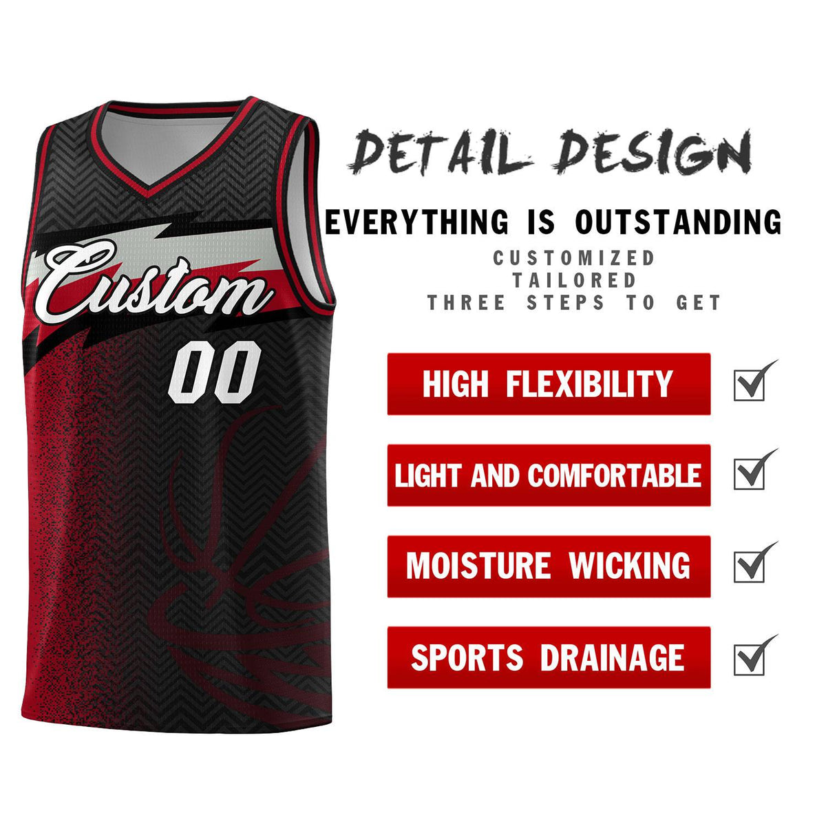 Custom Black Dot Scatter Graffiti Pattern Sports Uniform Basketball Jersey|KXKSHOP