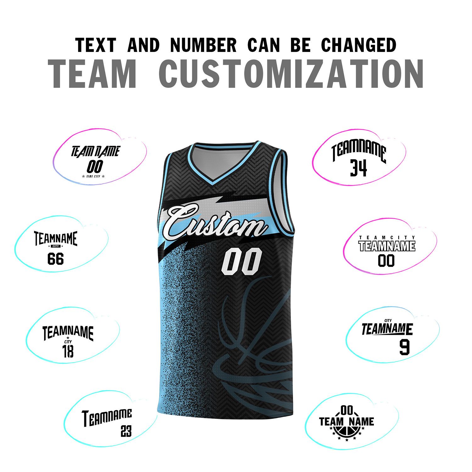 Custom Black Dot Scatter Graffiti Pattern Sports Uniform Basketball Jersey|KXKSHOP