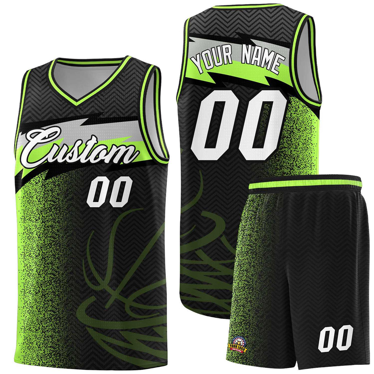 Custom Black Dot Scatter Graffiti Pattern Sports Uniform Basketball Jersey|KXKSHOP