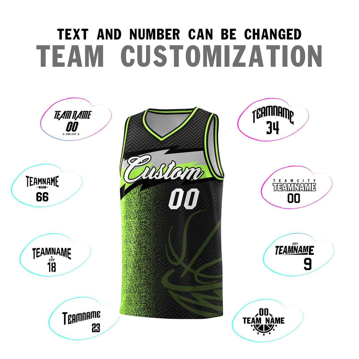Custom Black Dot Scatter Graffiti Pattern Sports Uniform Basketball Jersey|KXKSHOP