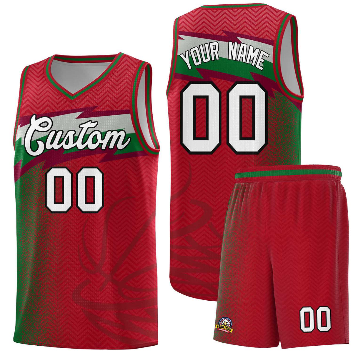 Custom Red Dot Scatter Graffiti Pattern Sports Uniform Basketball Jersey|KXKSHOP