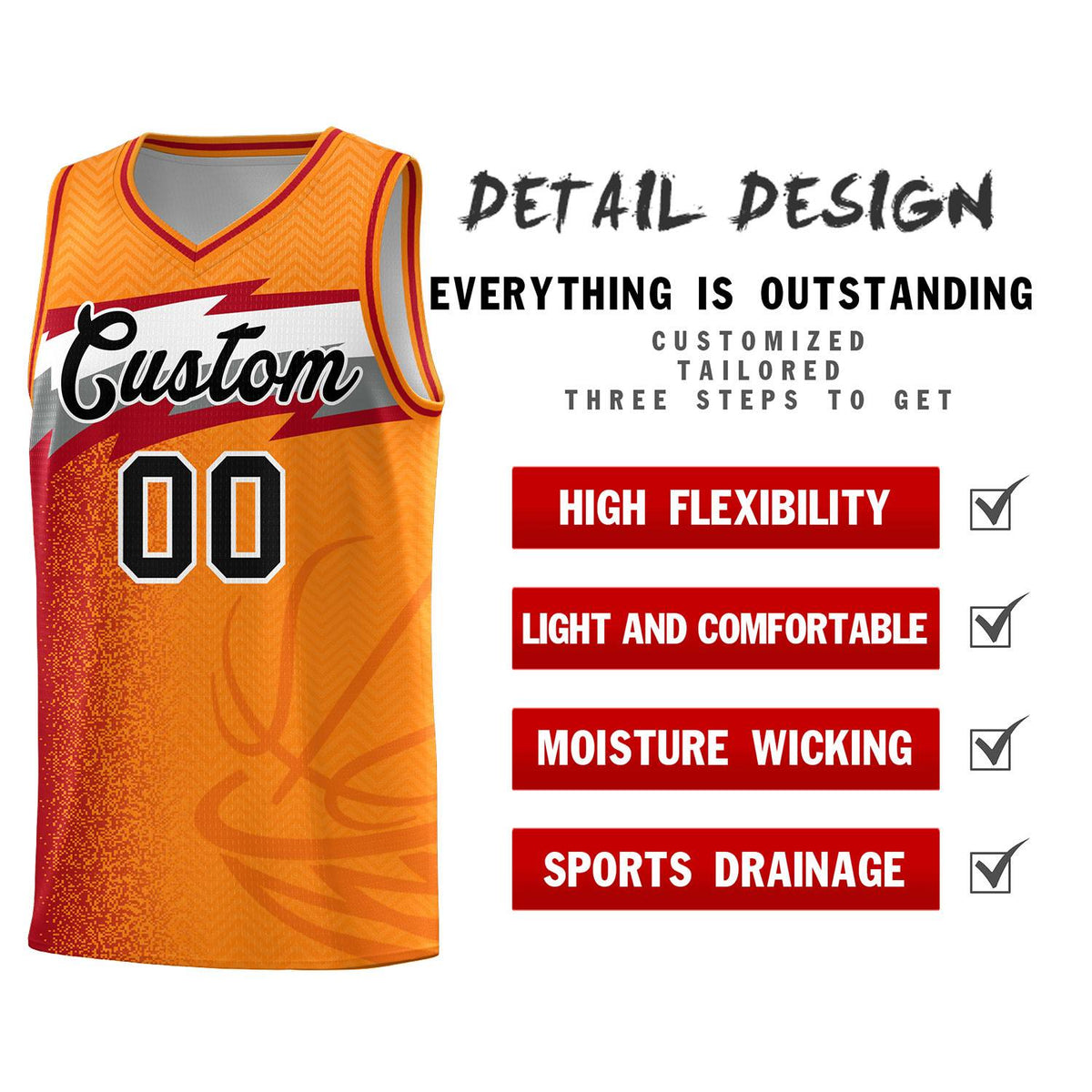 Custom Broncos Orange Dot Scatter Graffiti Pattern Sports Uniform Basketball Jersey|KXKSHOP