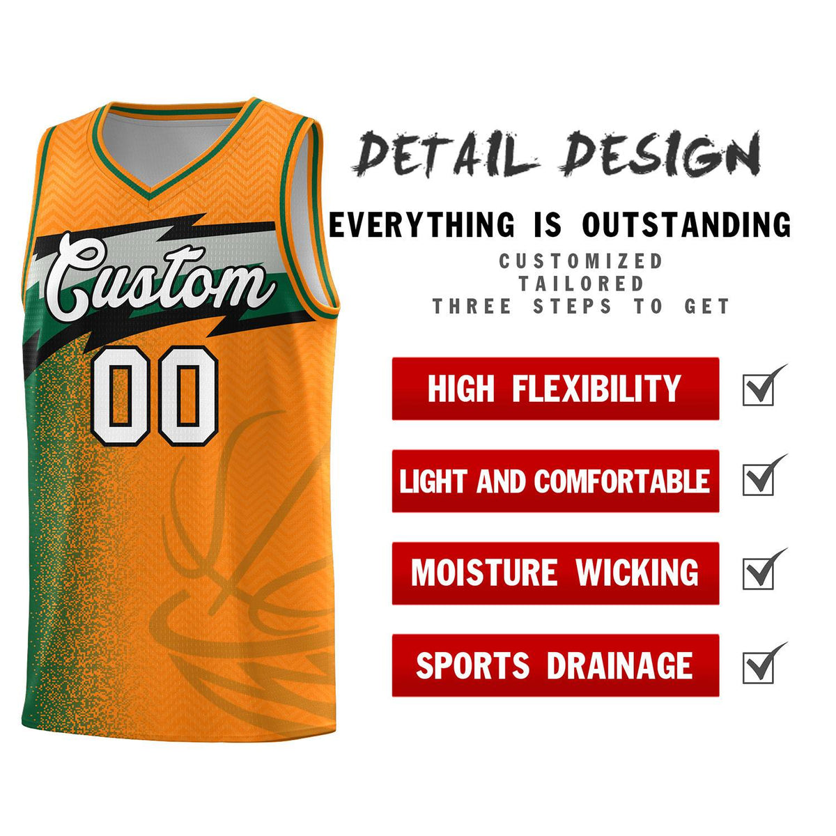 Custom Broncos Orange Dot Scatter Graffiti Pattern Sports Uniform Basketball Jersey|KXKSHOP
