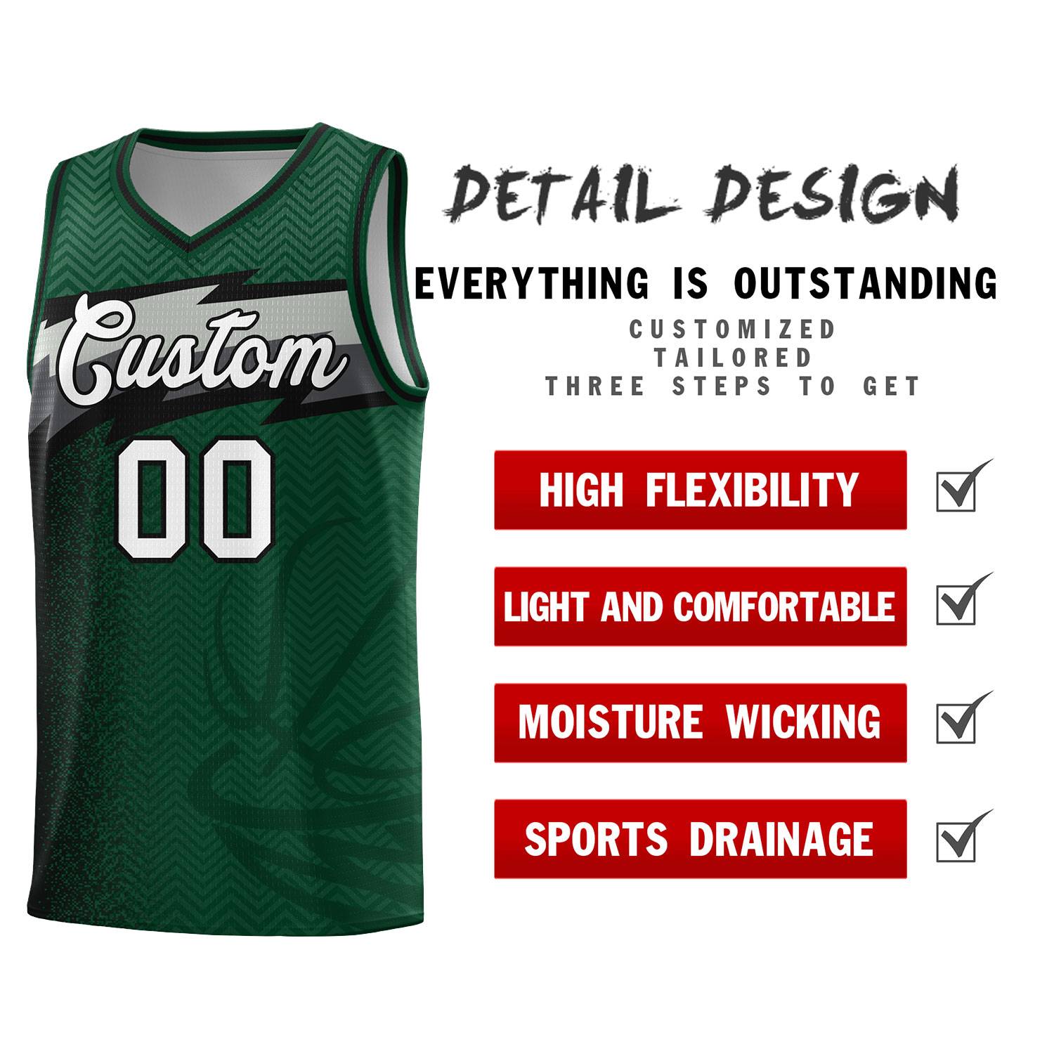Custom Kelly Green Dot Scatter Graffiti Pattern Sports Uniform Basketball Jersey|KXKSHOP