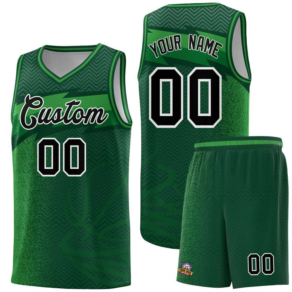 Custom Kelly Green Dot Scatter Graffiti Pattern Sports Uniform Basketball Jersey|KXKSHOP