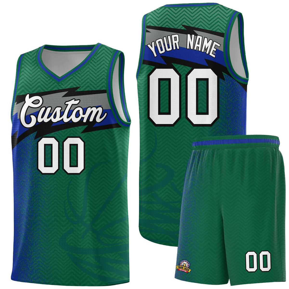 Custom Kelly Green Dot Scatter Graffiti Pattern Sports Uniform Basketball Jersey|KXKSHOP