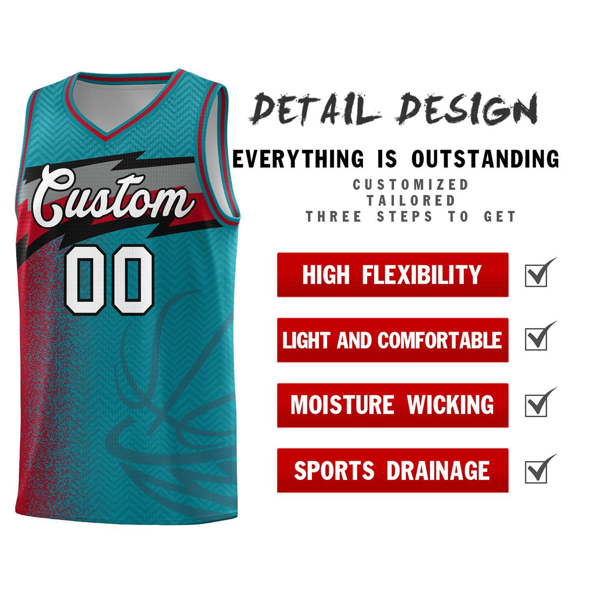 Custom Aqua Dot Scatter Graffiti Pattern Sports Uniform Basketball Jersey|KXKSHOP