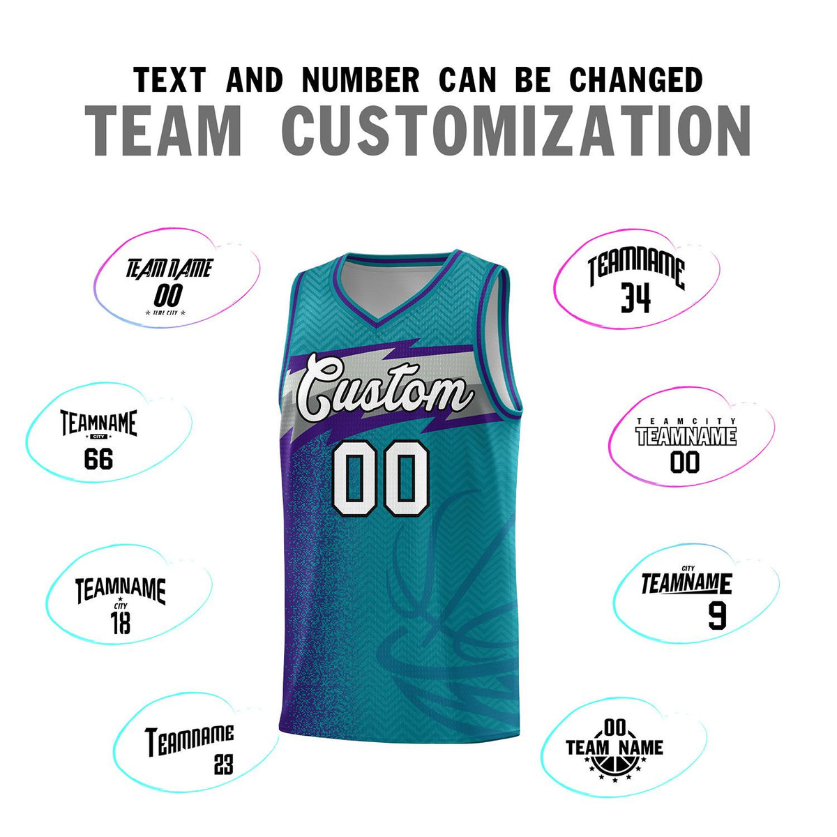Custom Aqua Dot Scatter Graffiti Pattern Sports Uniform Basketball Jersey|KXKSHOP