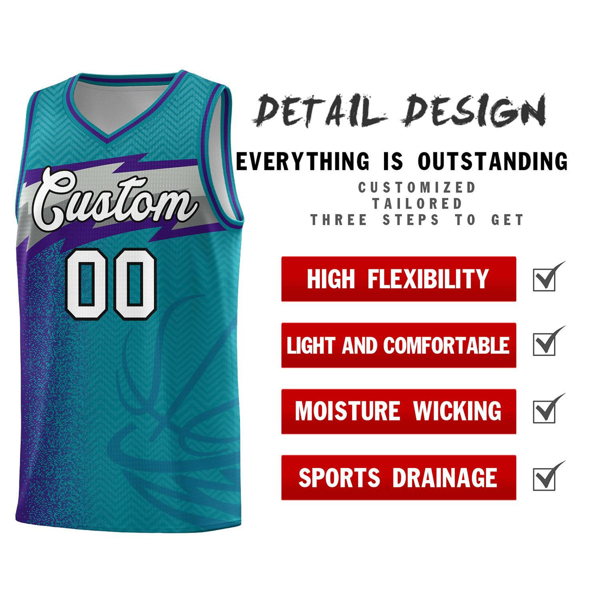 Custom Aqua Dot Scatter Graffiti Pattern Sports Uniform Basketball Jersey|KXKSHOP