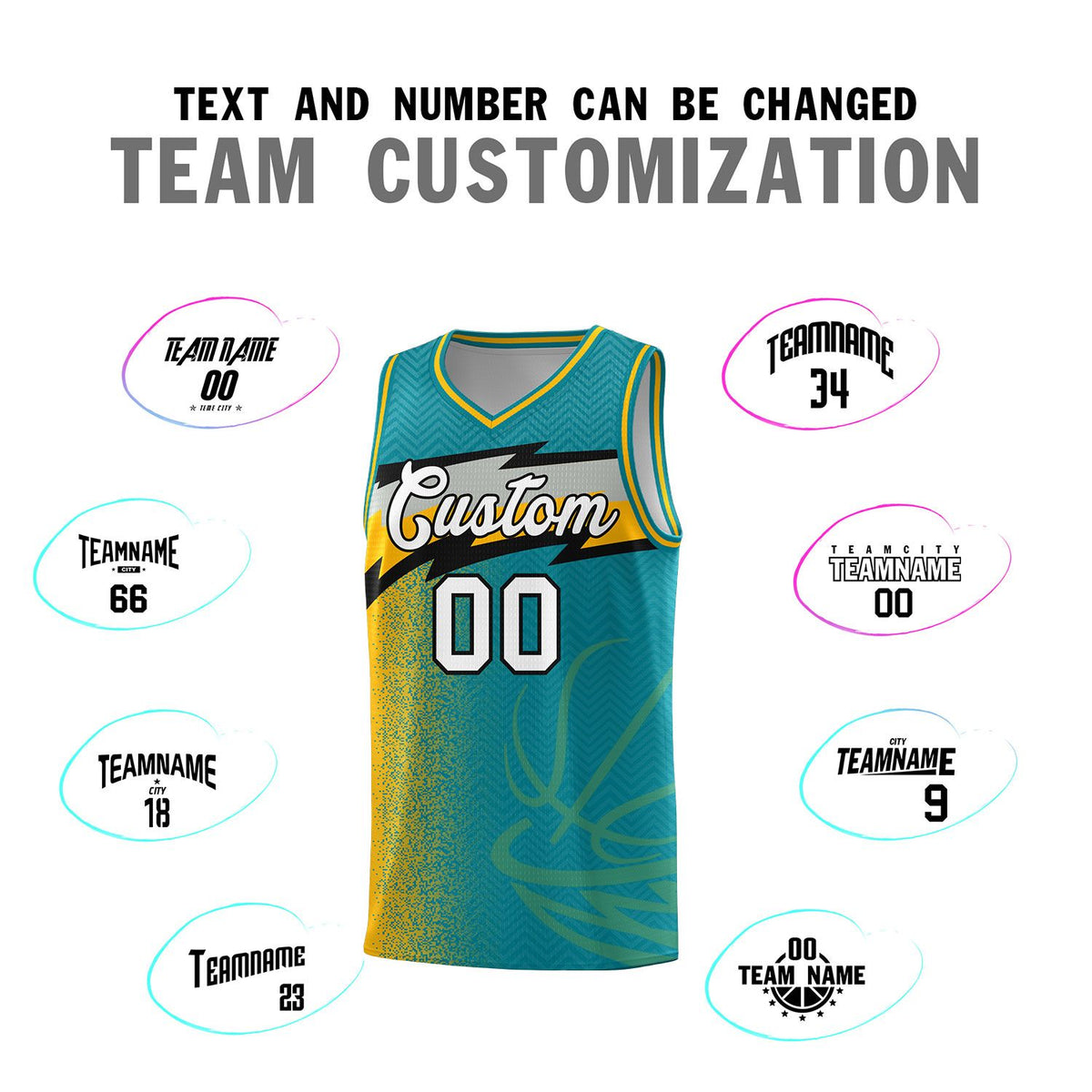 Custom Aqua Dot Scatter Graffiti Pattern Sports Uniform Basketball Jersey|KXKSHOP
