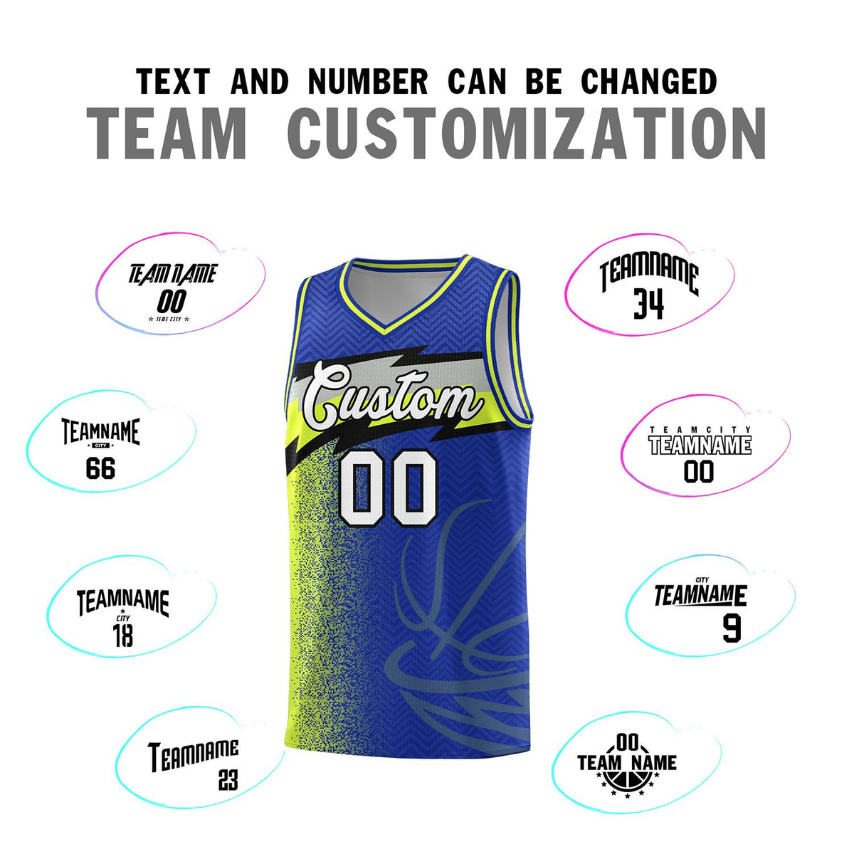 Custom Royal Dot Scatter Graffiti Pattern Sports Uniform Basketball Jersey|KXKSHOP