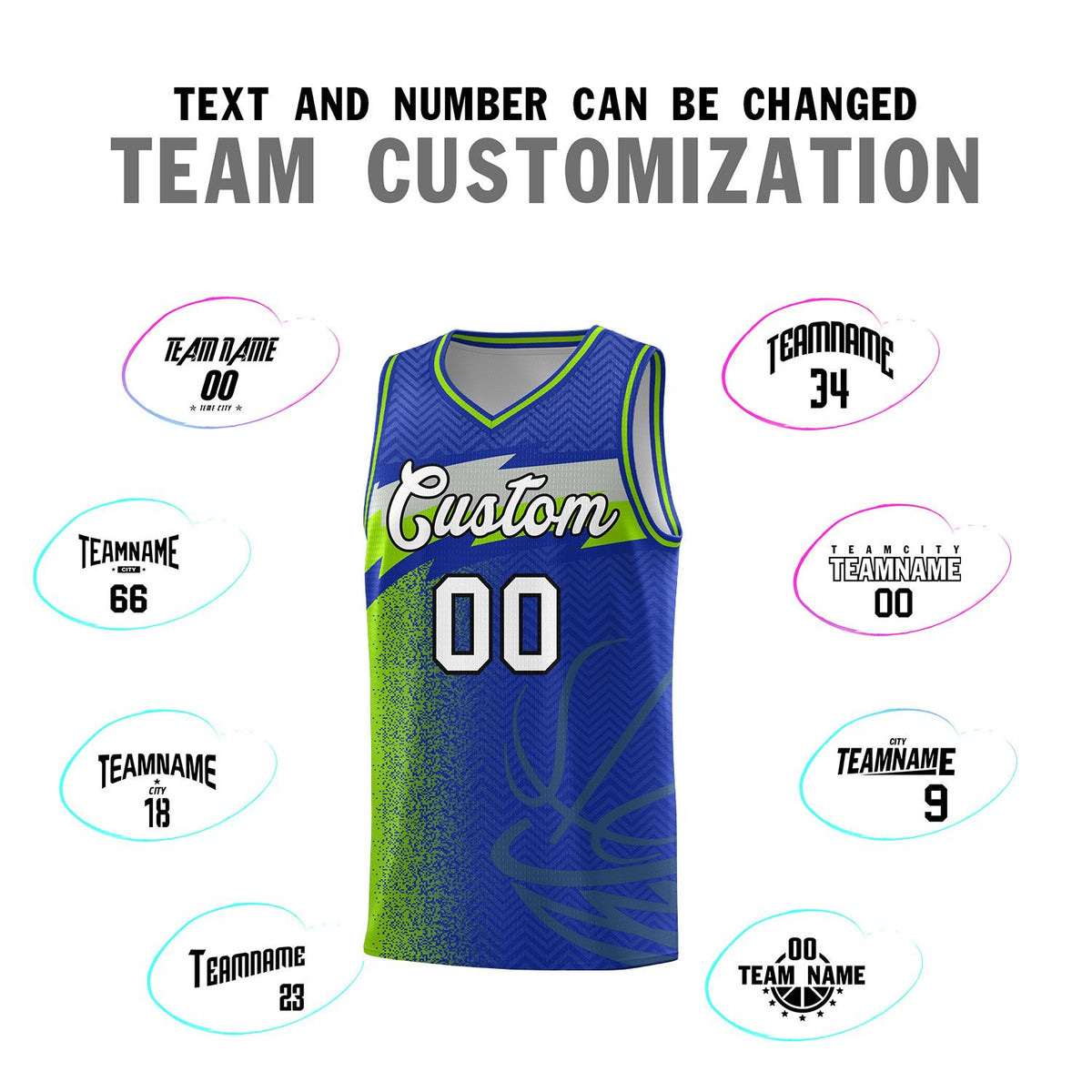 Custom Royal Dot Scatter Graffiti Pattern Sports Uniform Basketball Jersey|KXKSHOP