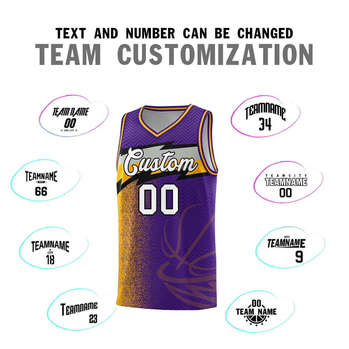 Custom Purple Dot Scatter Graffiti Pattern Sports Uniform Basketball Jersey|KXKSHOP