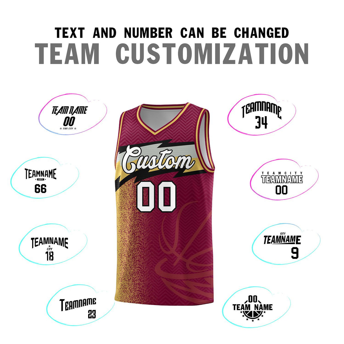 Custom Crimson Dot Scatter Graffiti Pattern Sports Uniform Basketball Jersey|KXKSHOP