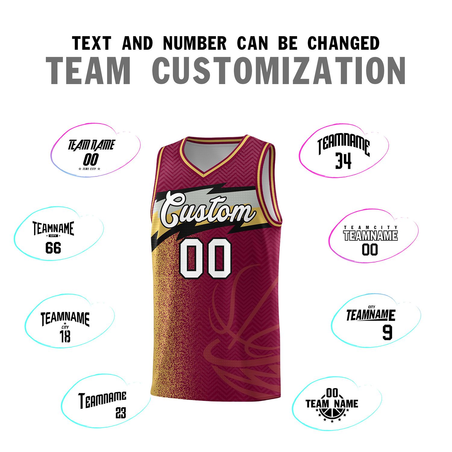 Custom Crimson Dot Scatter Graffiti Pattern Sports Uniform Basketball Jersey|KXKSHOP