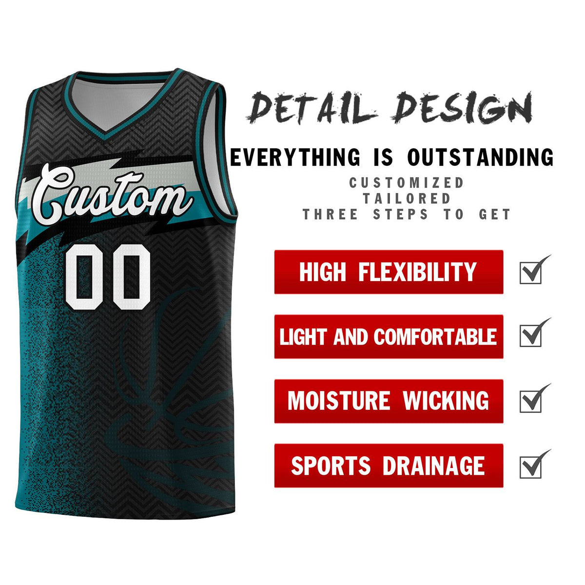 Custom Black Dot Scatter Graffiti Pattern Sports Uniform Basketball Jersey|KXKSHOP