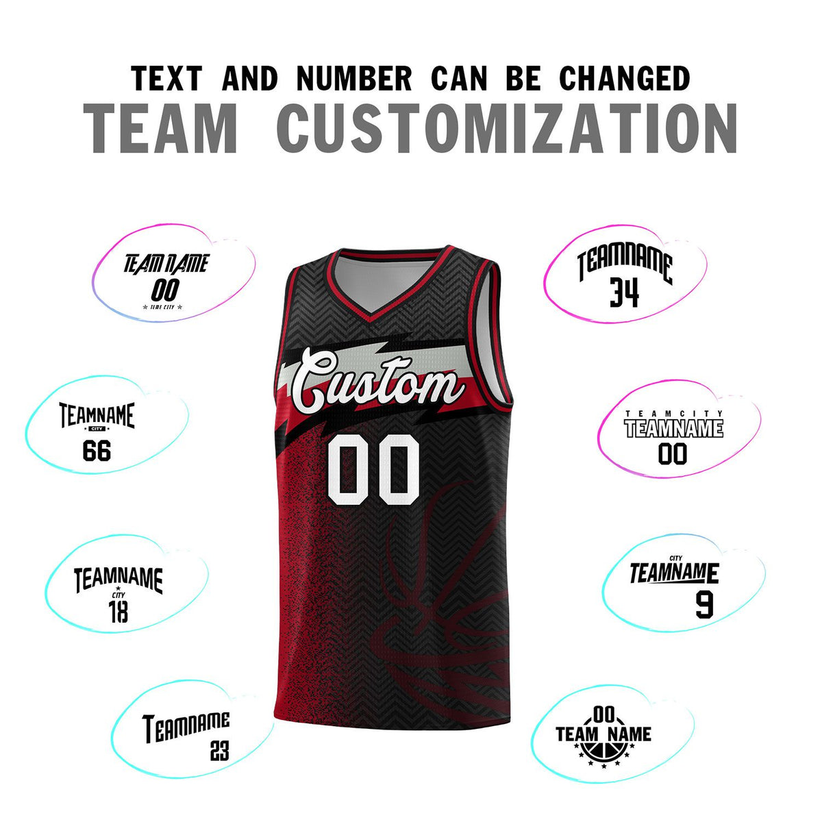 Custom Black Dot Scatter Graffiti Pattern Sports Uniform Basketball Jersey|KXKSHOP