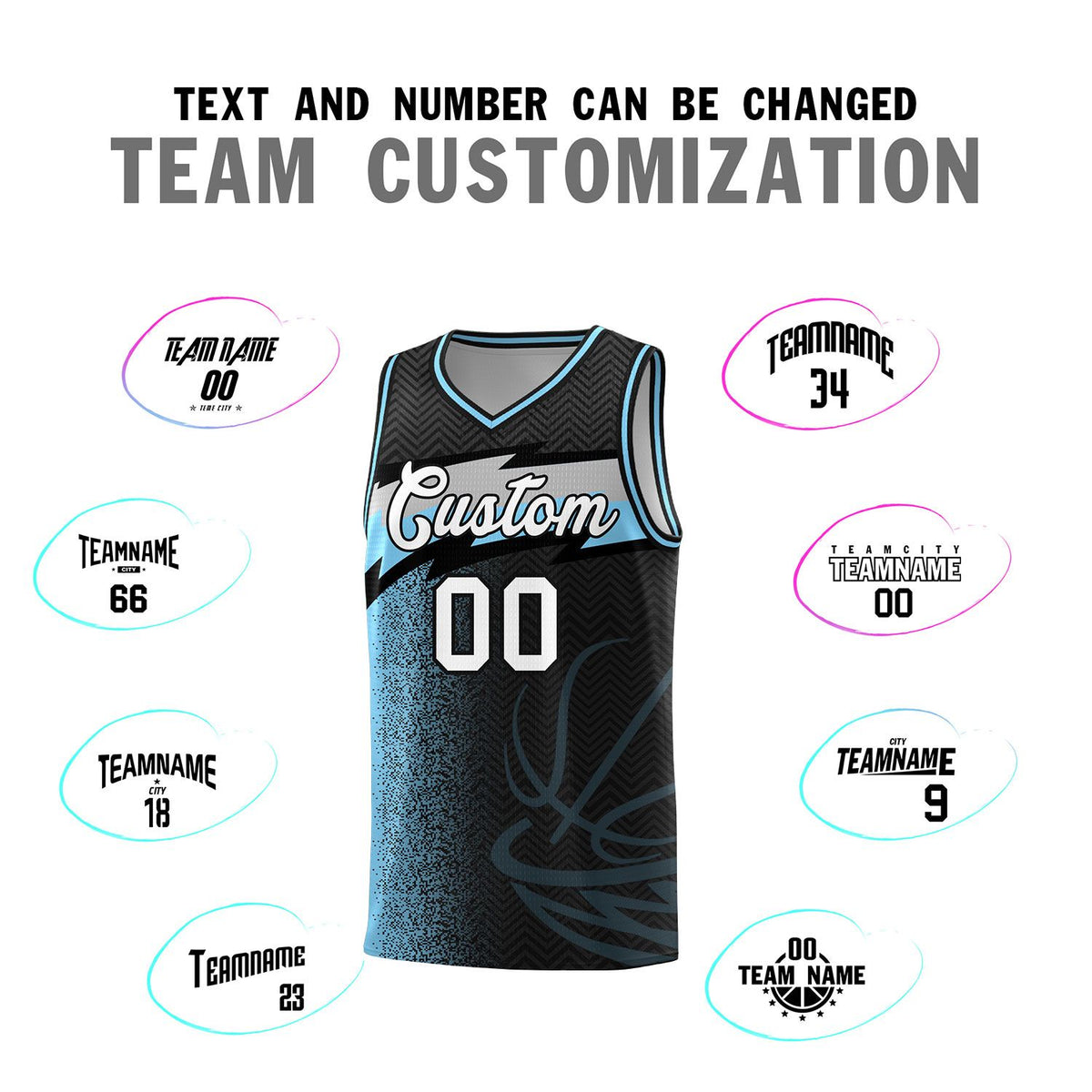 Custom Black Dot Scatter Graffiti Pattern Sports Uniform Basketball Jersey|KXKSHOP