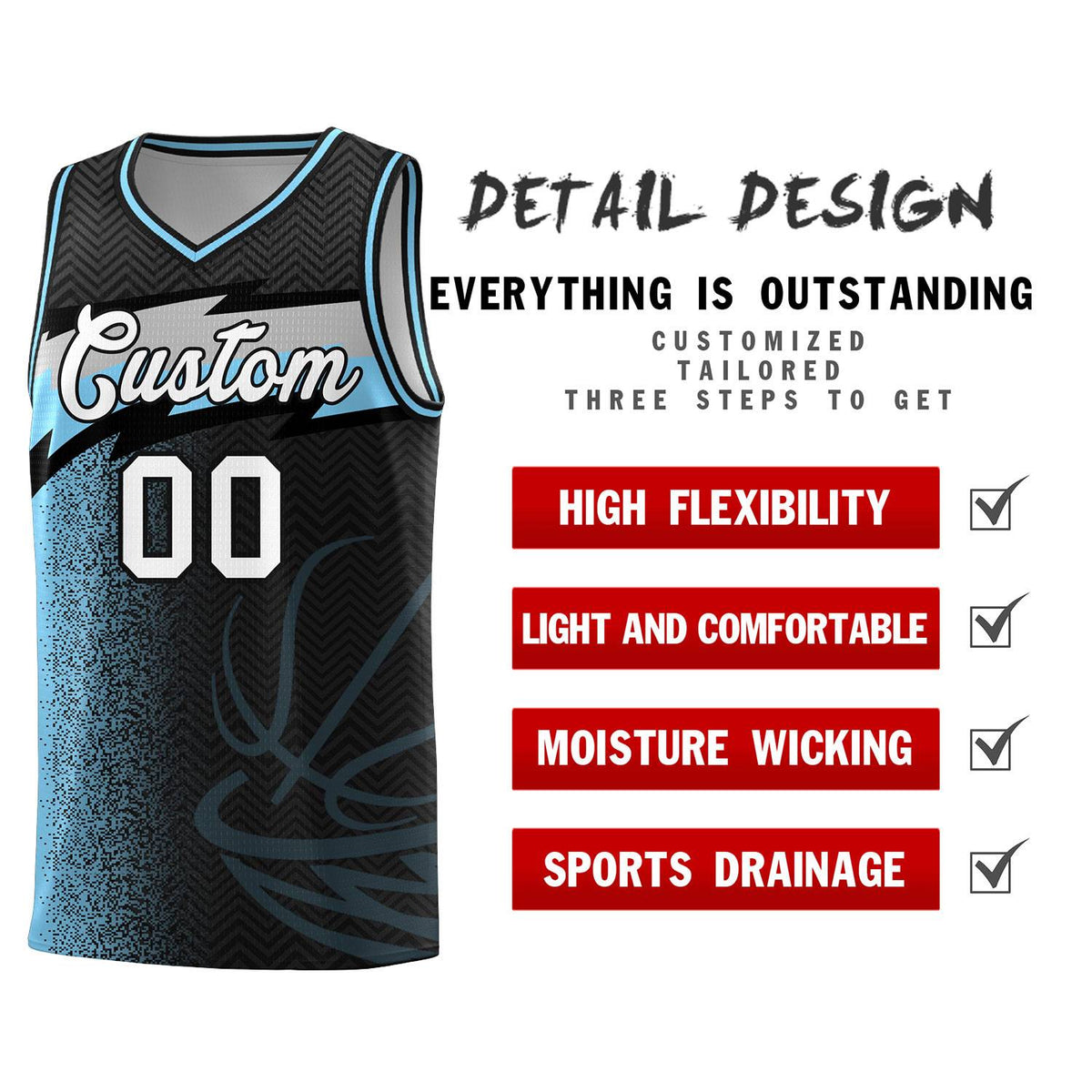 Custom Black Dot Scatter Graffiti Pattern Sports Uniform Basketball Jersey|KXKSHOP