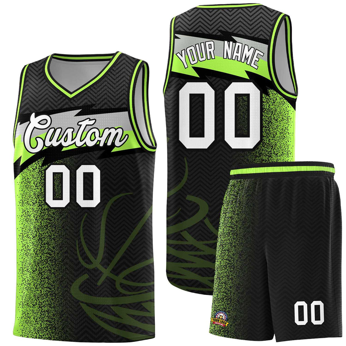 Custom Black Dot Scatter Graffiti Pattern Sports Uniform Basketball Jersey|KXKSHOP