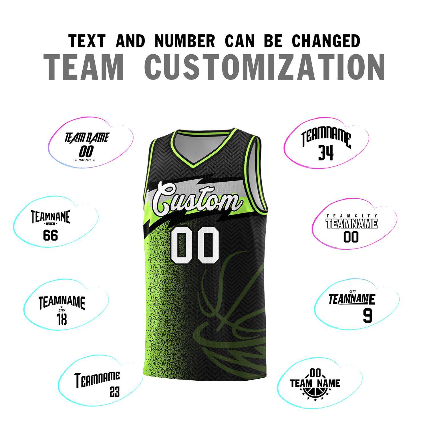 Custom Black Dot Scatter Graffiti Pattern Sports Uniform Basketball Jersey|KXKSHOP