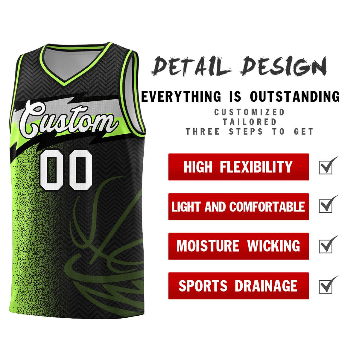 Custom Black Dot Scatter Graffiti Pattern Sports Uniform Basketball Jersey|KXKSHOP