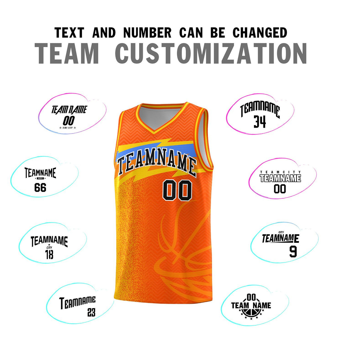 Custom Orange Dot Scatter Graffiti Pattern Sports Uniform Basketball Jersey|KXKSHOP