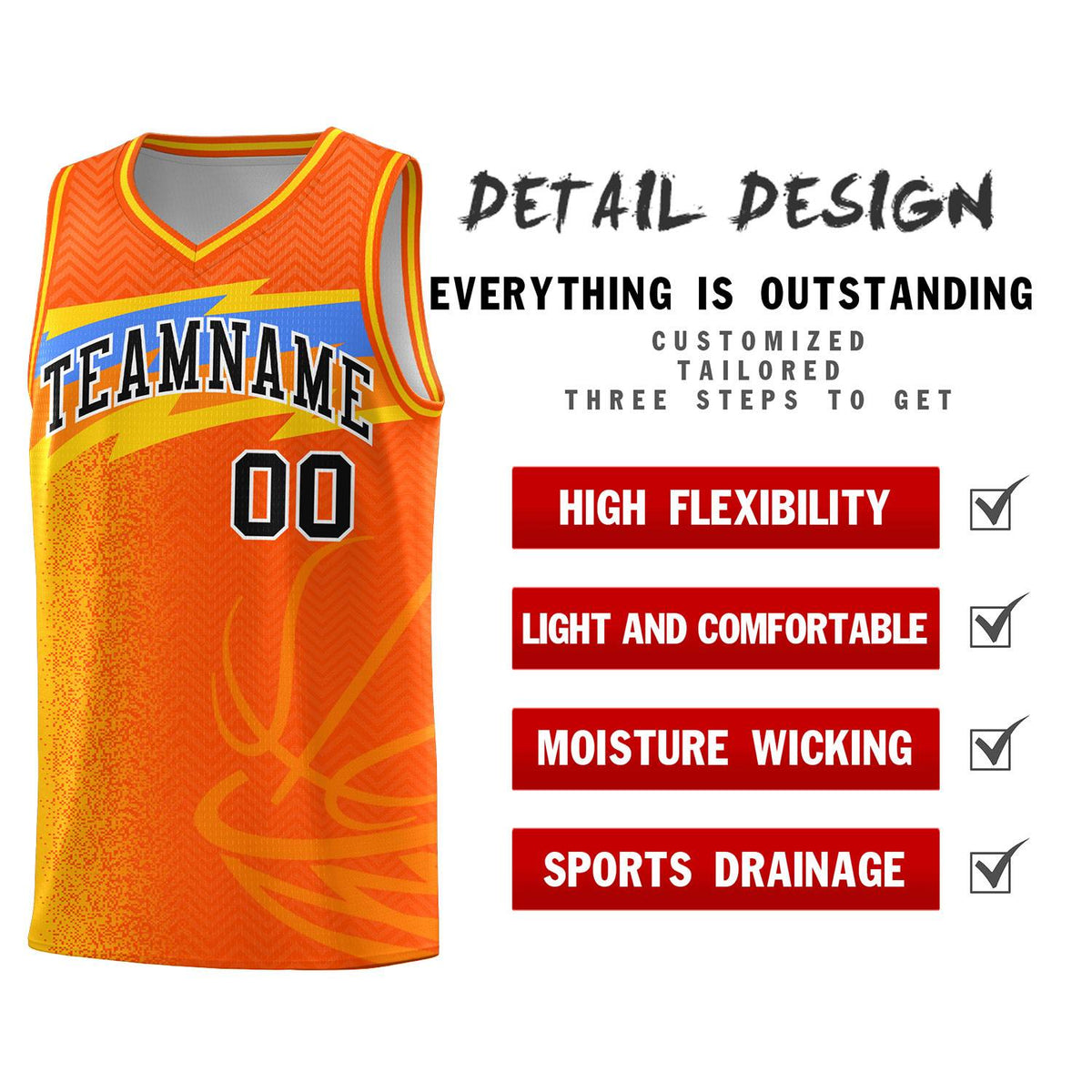 Custom Orange Dot Scatter Graffiti Pattern Sports Uniform Basketball Jersey|KXKSHOP
