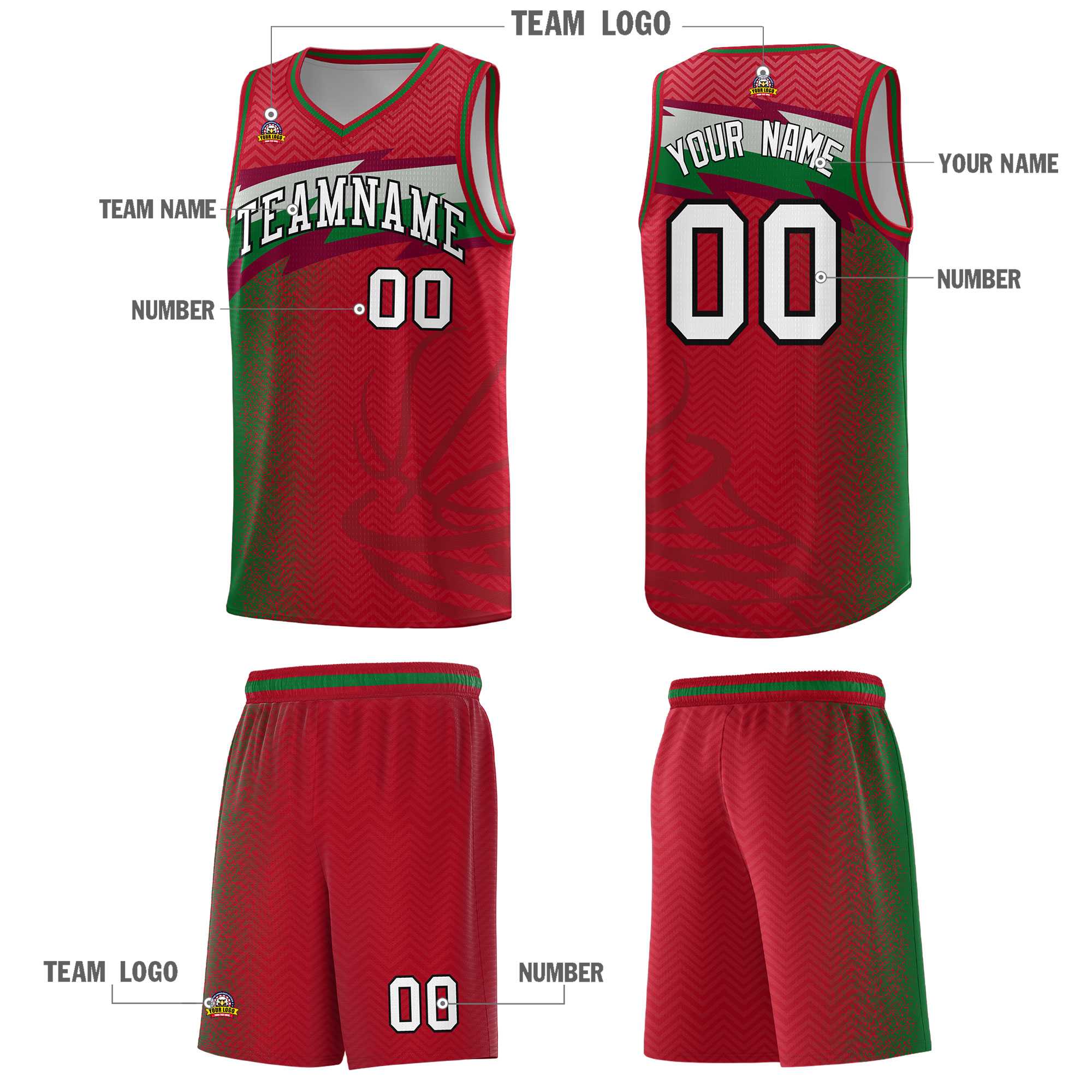 Custom Red Dot Scatter Graffiti Pattern Sports Uniform Basketball Jersey|KXKSHOP