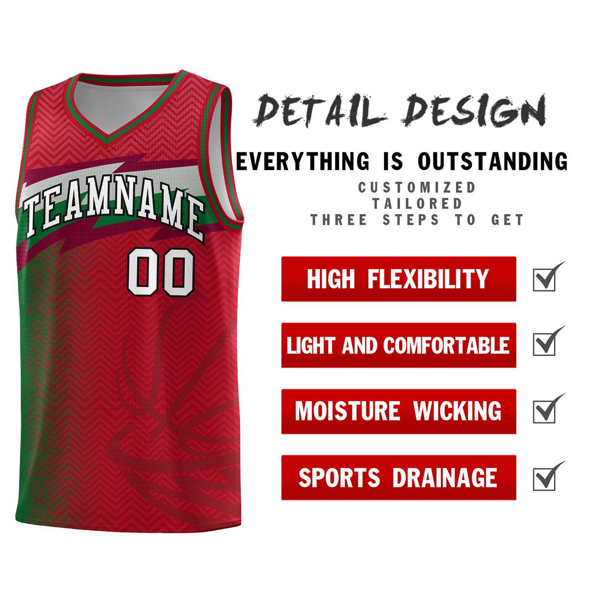 Custom Red Dot Scatter Graffiti Pattern Sports Uniform Basketball Jersey|KXKSHOP