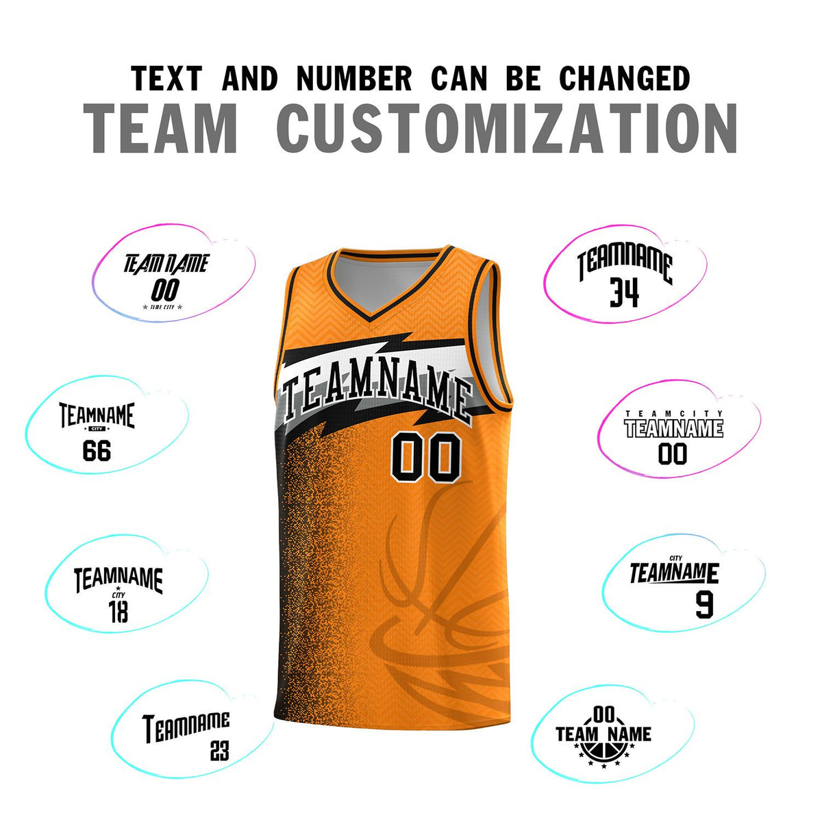 Custom Broncos Orange Dot Scatter Graffiti Pattern Sports Uniform Basketball Jersey|KXKSHOP