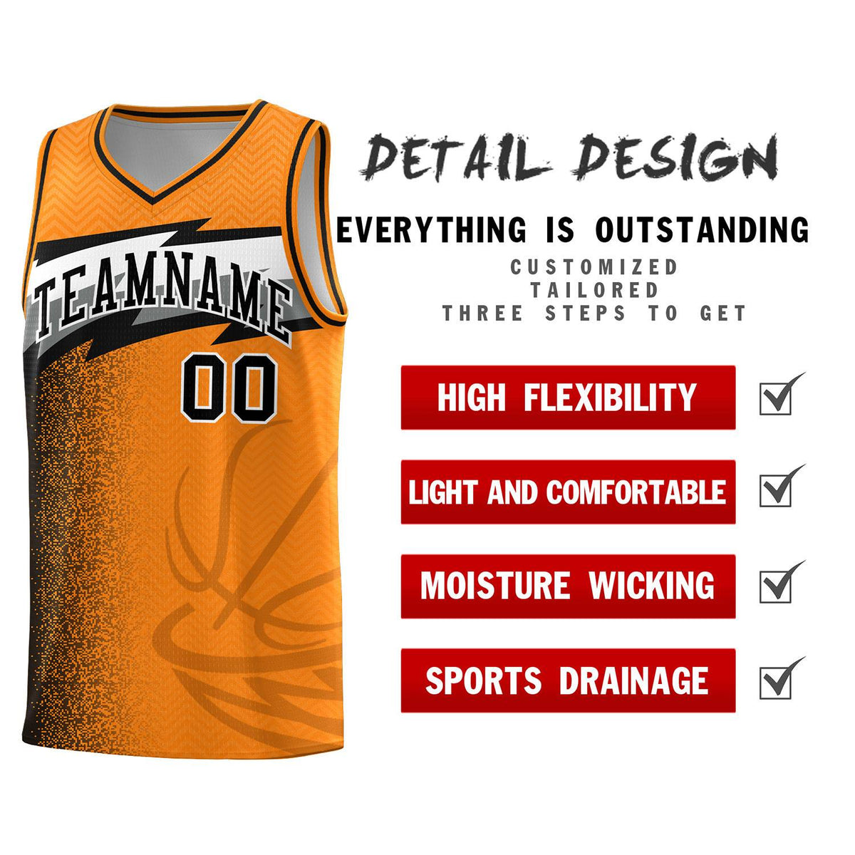 Custom Broncos Orange Dot Scatter Graffiti Pattern Sports Uniform Basketball Jersey|KXKSHOP