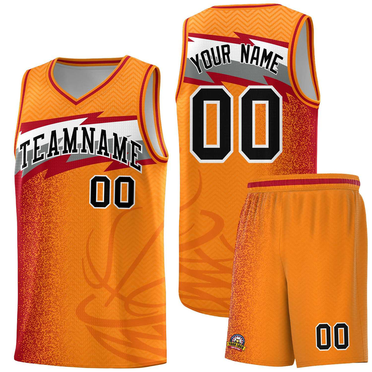 Custom Broncos Orange Dot Scatter Graffiti Pattern Sports Uniform Basketball Jersey|KXKSHOP
