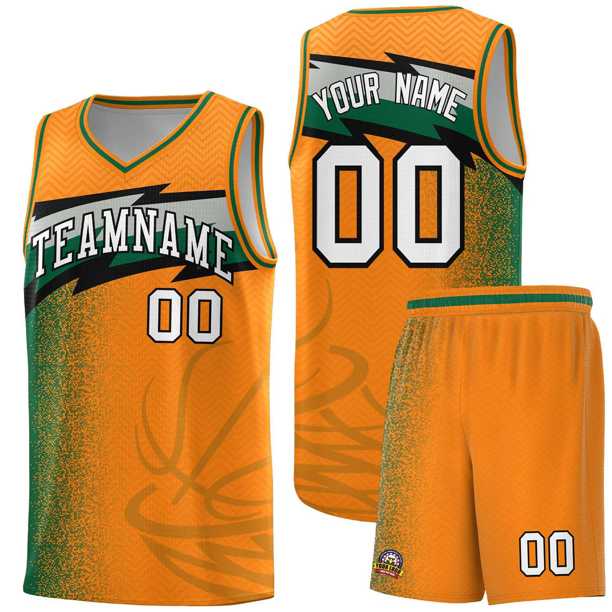 Custom Broncos Orange Dot Scatter Graffiti Pattern Sports Uniform Basketball Jersey|KXKSHOP