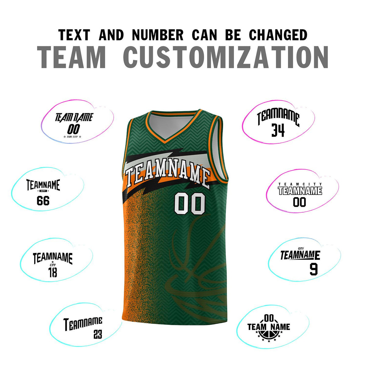 Custom Kelly Green Dot Scatter Graffiti Pattern Sports Uniform Basketball Jersey|KXKSHOP