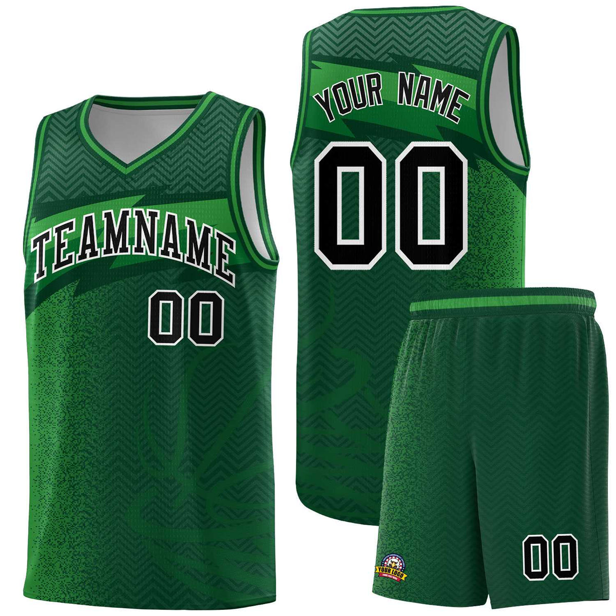 Custom Kelly Green Dot Scatter Graffiti Pattern Sports Uniform Basketball Jersey|KXKSHOP