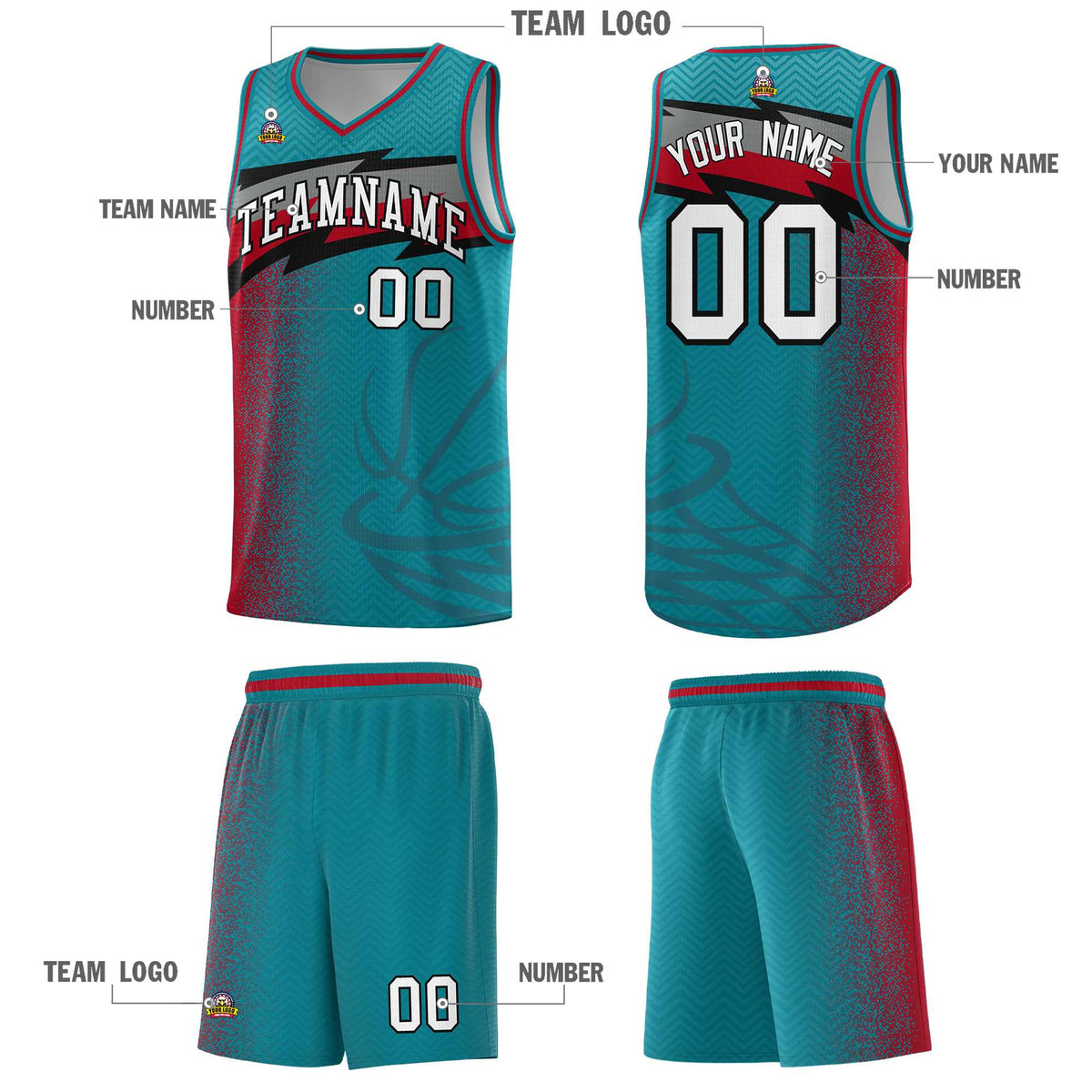 Custom Aqua Dot Scatter Graffiti Pattern Sports Uniform Basketball Jersey|KXKSHOP