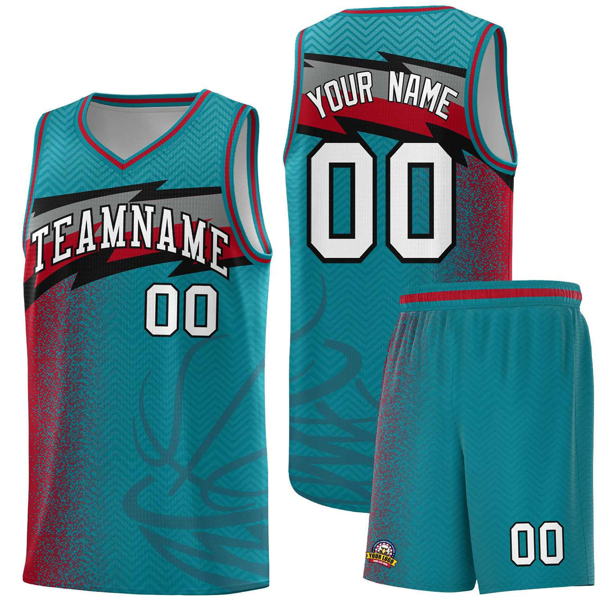 Custom Aqua Dot Scatter Graffiti Pattern Sports Uniform Basketball Jersey|KXKSHOP