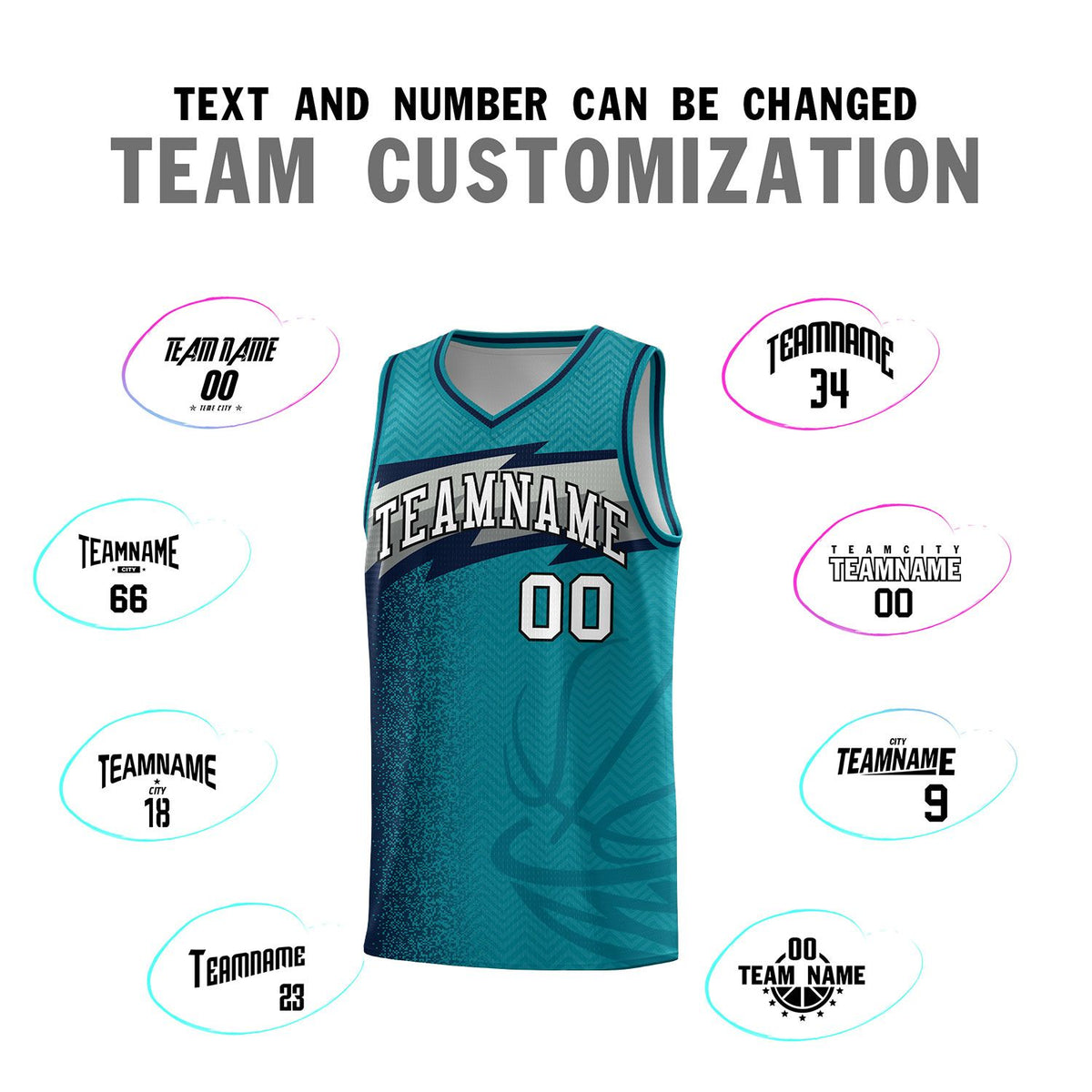Custom Aqua Dot Scatter Graffiti Pattern Sports Uniform Basketball Jersey|KXKSHOP