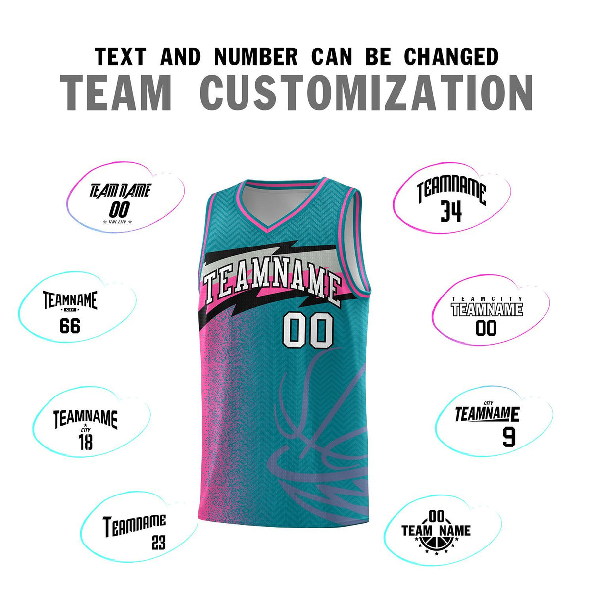 Custom Aqua Dot Scatter Graffiti Pattern Sports Uniform Basketball Jersey|KXKSHOP