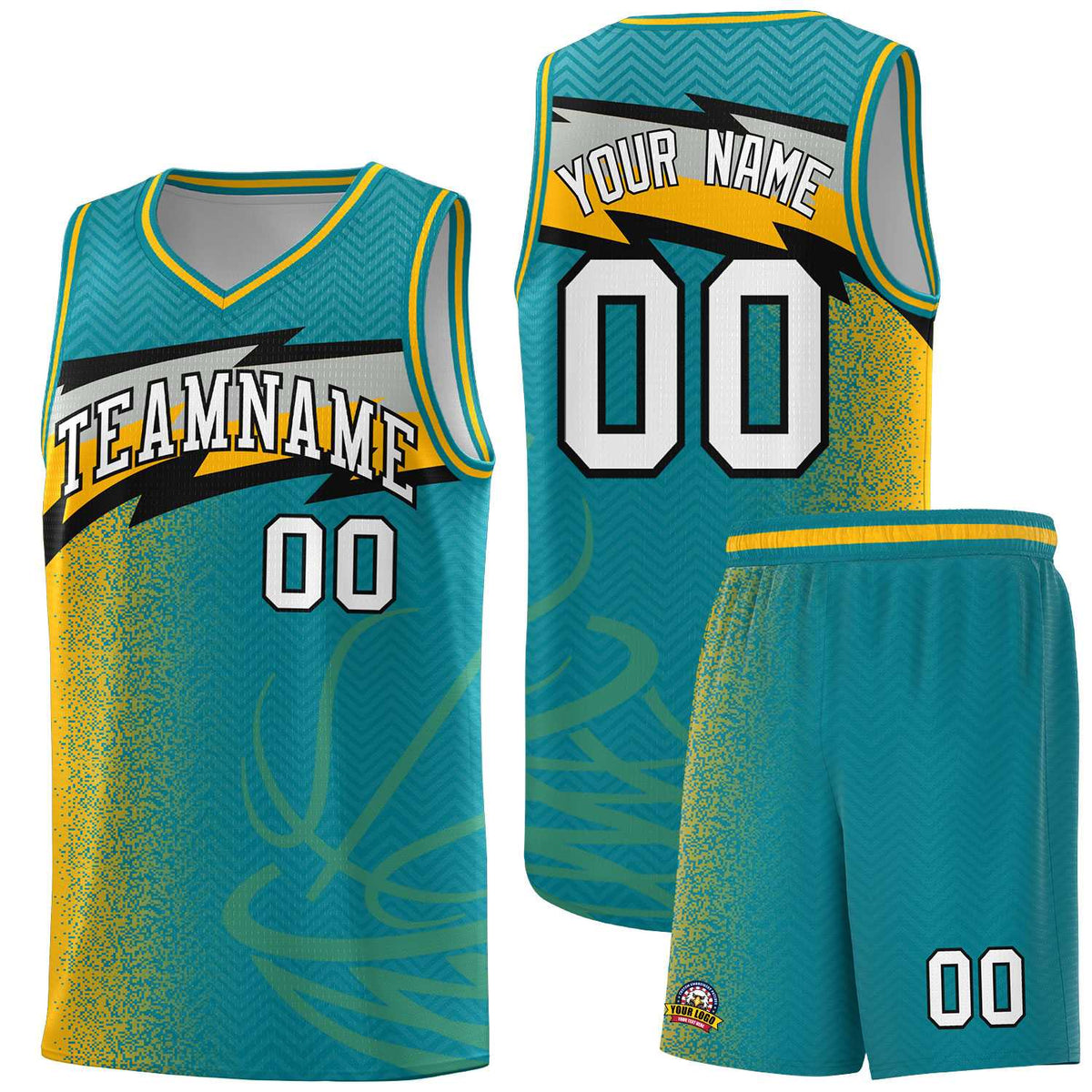 Custom Aqua Dot Scatter Graffiti Pattern Sports Uniform Basketball Jersey|KXKSHOP