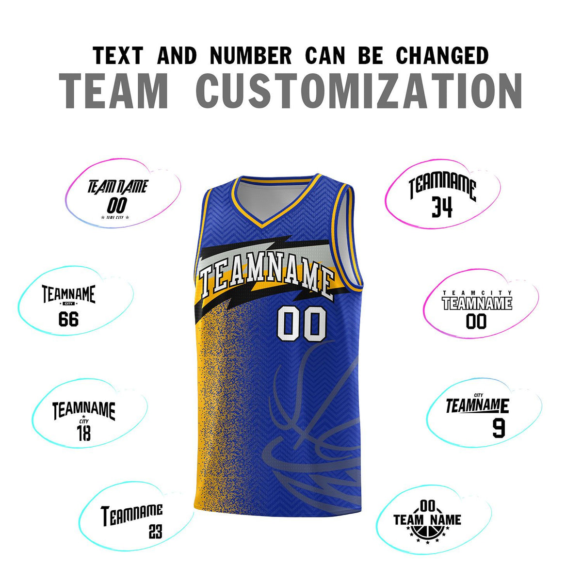 Custom Royal Dot Scatter Graffiti Pattern Sports Uniform Basketball Jersey|KXKSHOP