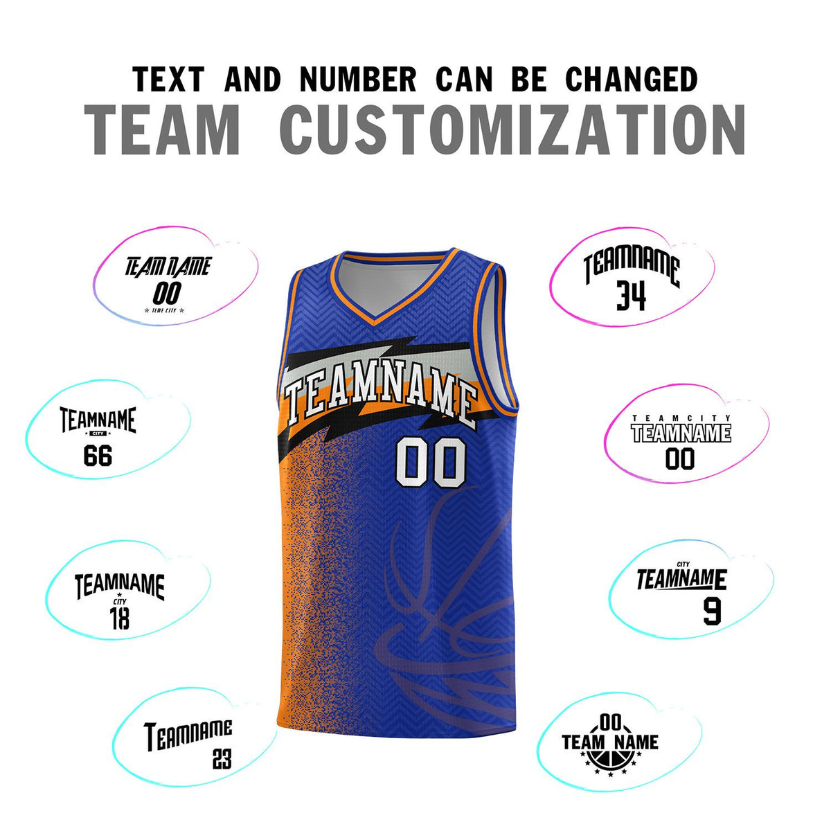 Custom Royal Dot Scatter Graffiti Pattern Sports Uniform Basketball Jersey|KXKSHOP