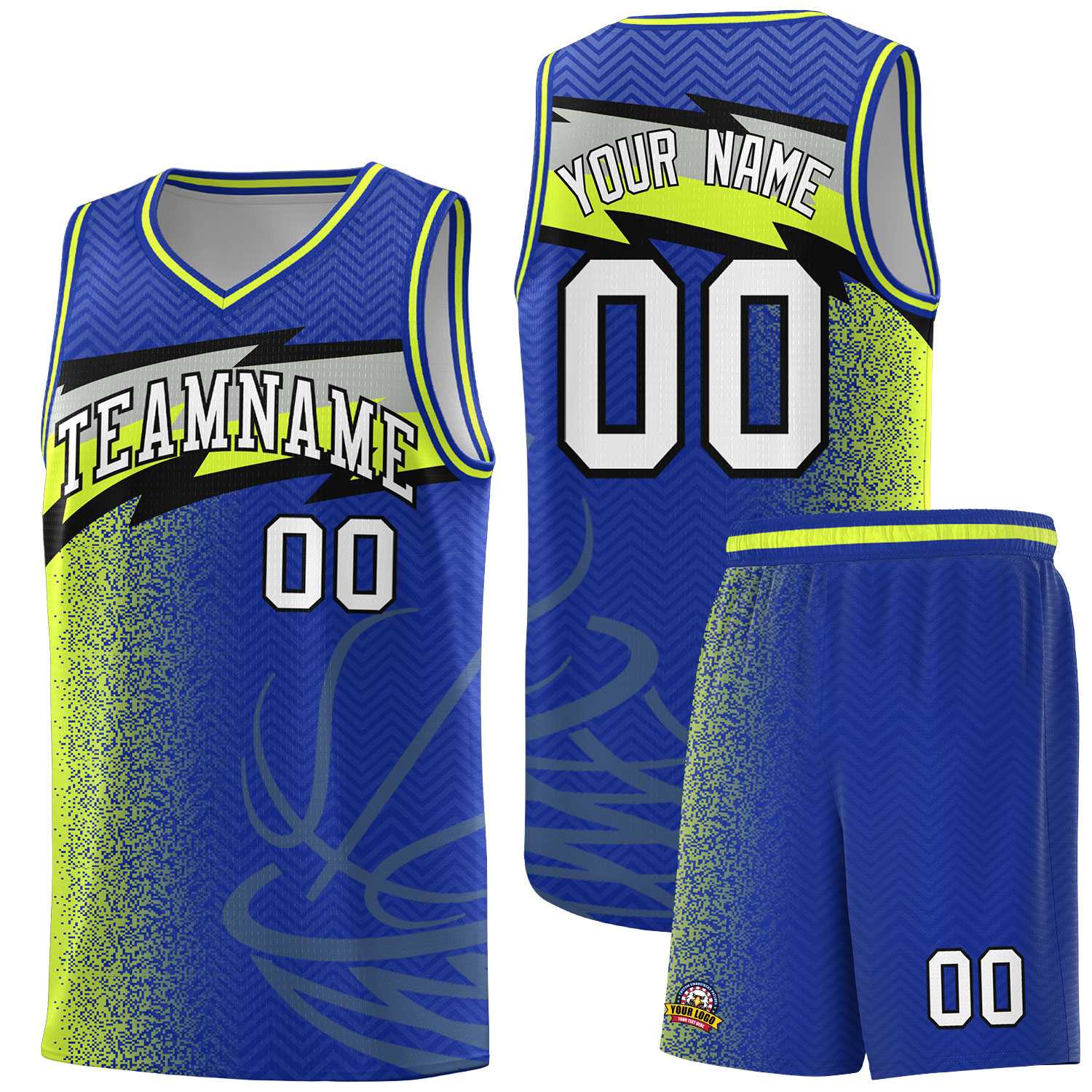 Custom Royal Dot Scatter Graffiti Pattern Sports Uniform Basketball Jersey|KXKSHOP