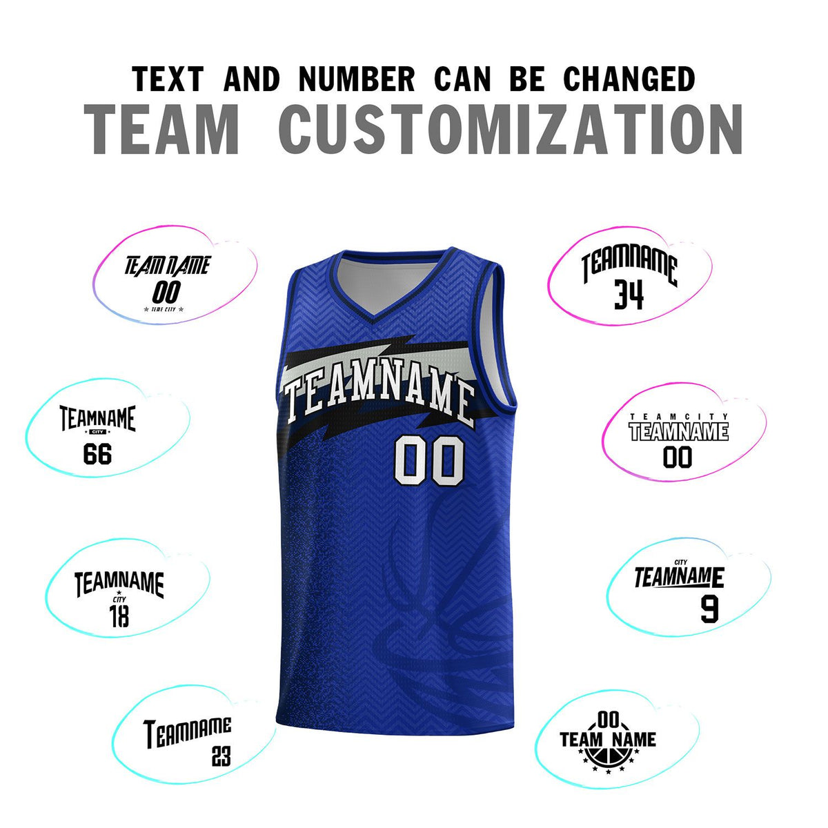 Custom Royal Dot Scatter Graffiti Pattern Sports Uniform Basketball Jersey|KXKSHOP