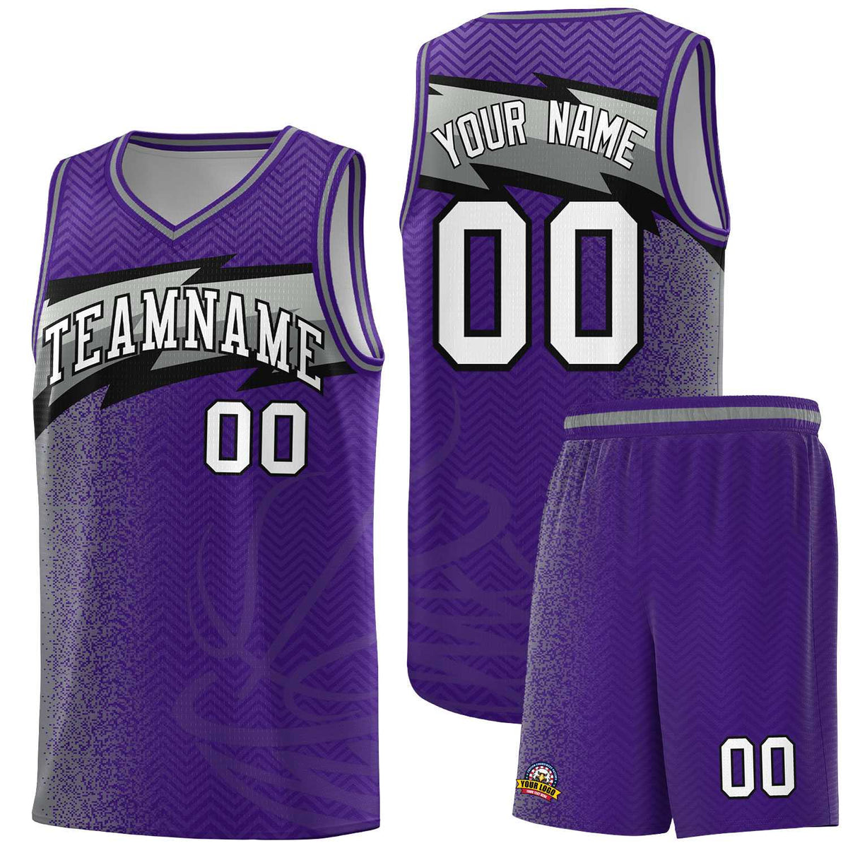 Custom Purple Dot Scatter Graffiti Pattern Sports Uniform Basketball Jersey|KXKSHOP