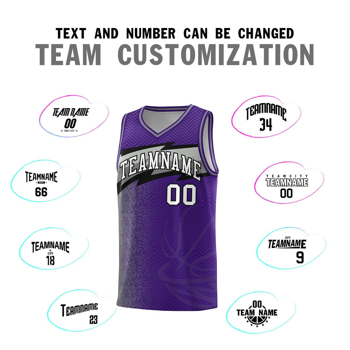 Custom Purple Dot Scatter Graffiti Pattern Sports Uniform Basketball Jersey|KXKSHOP