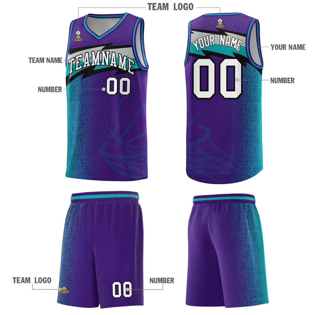 Custom Purple Dot Scatter Graffiti Pattern Sports Uniform Basketball Jersey|KXKSHOP